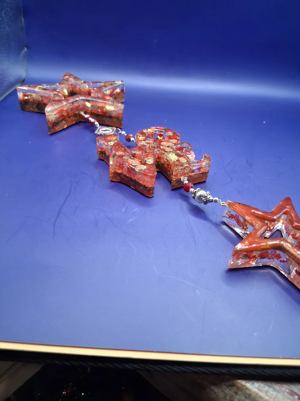 Red Glitter Star Hanging Ornament